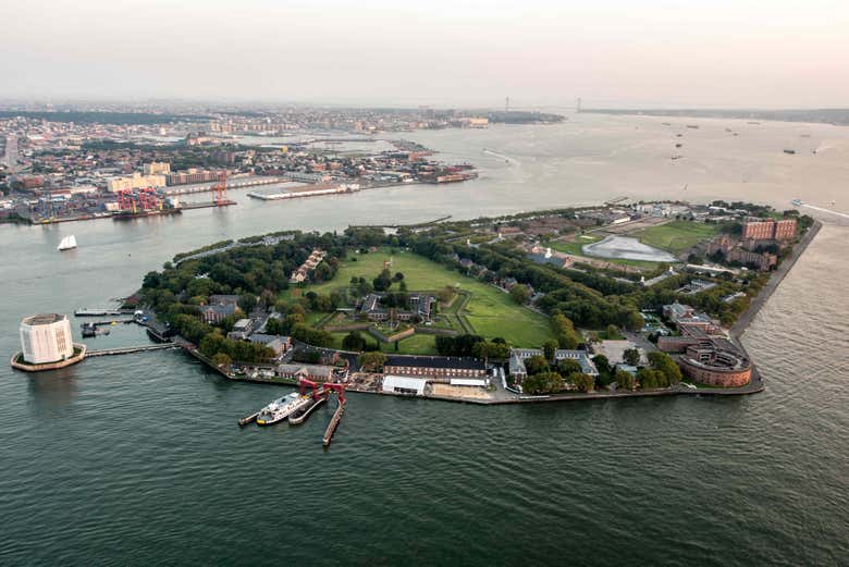 Vista aérea de Governors Island
