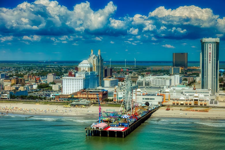 Vue aérienne d'Atlantic City