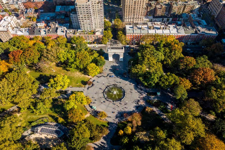 Vista aerea su Washington Square Park