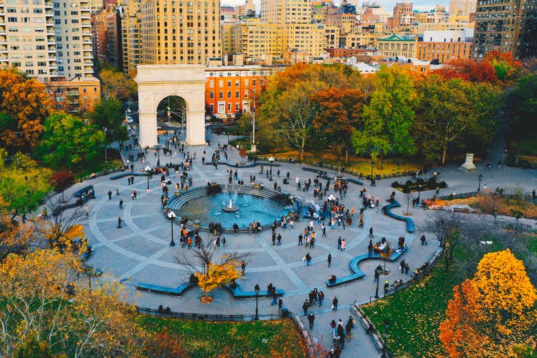 Vista su Washington Square Park