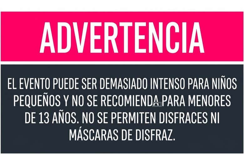 El evento no se recomienda para menores de 13 años