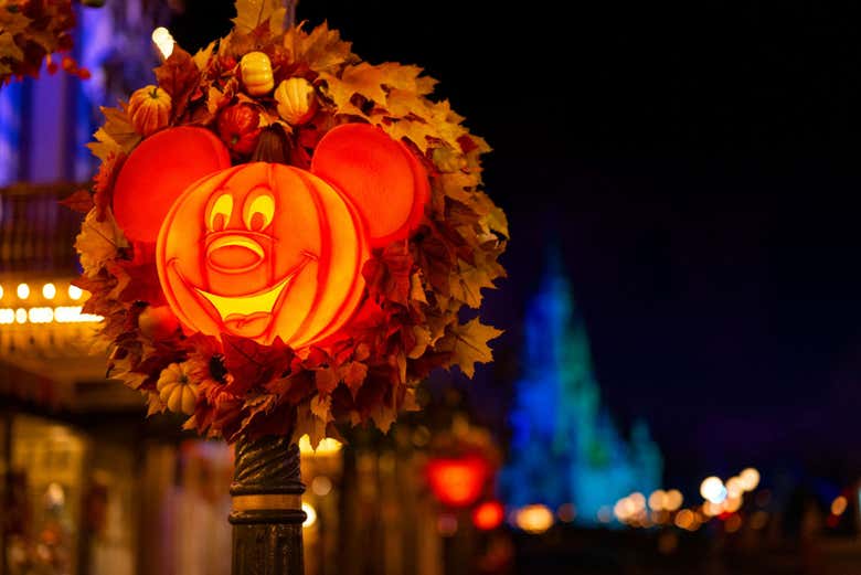 Détails décoratifs d'Halloween à Walt Disney World