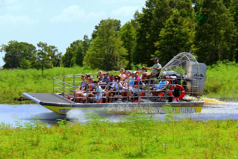 Recorriendo los Everglades sobre un hidrodeslizador