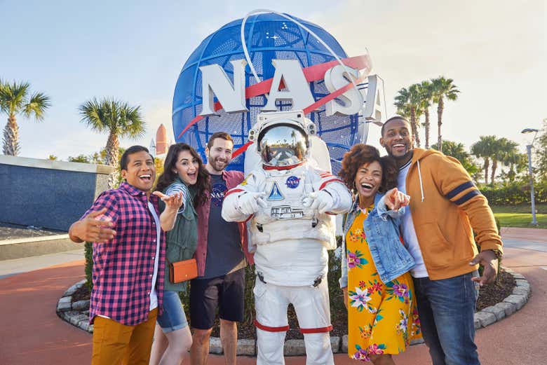 Foto com o astronauta