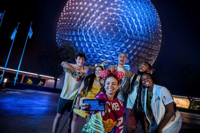 Disfrutando de la atracción EPCOT