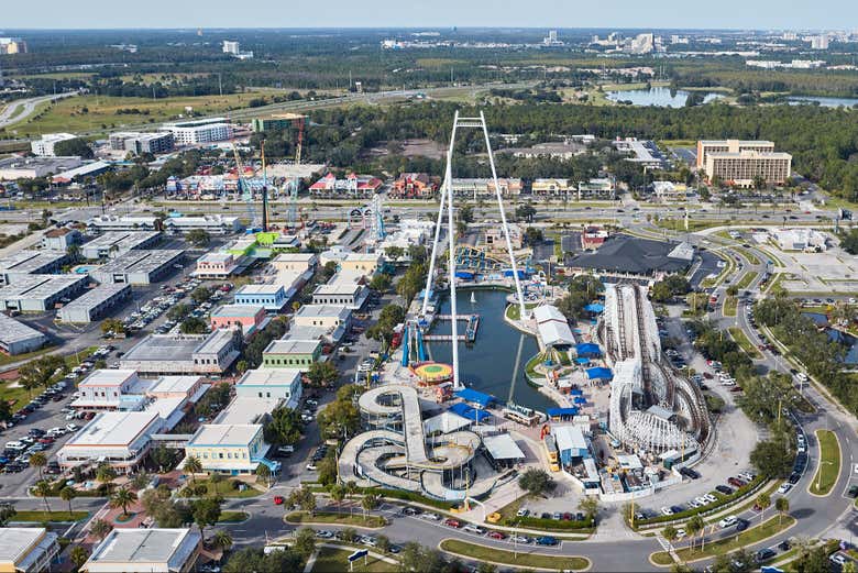 Admirando Old Town Kissimmee do alto