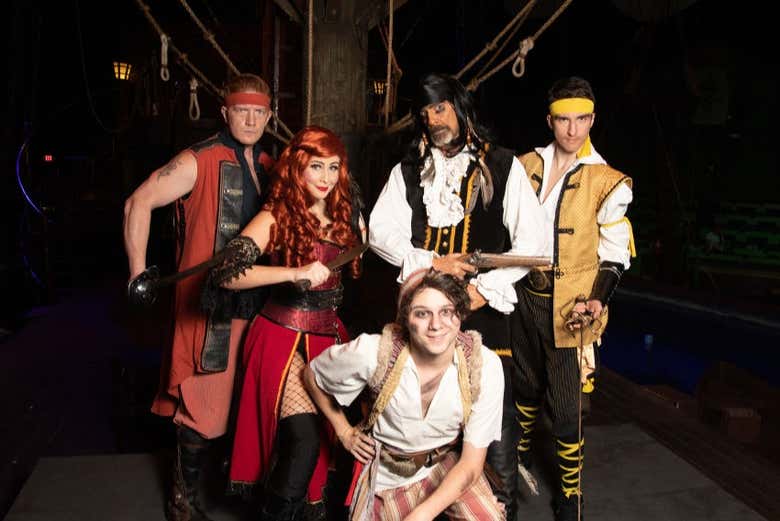 Pirates posing for a photo