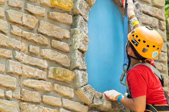 Climbing in Toro Verde Eco Adventure Park