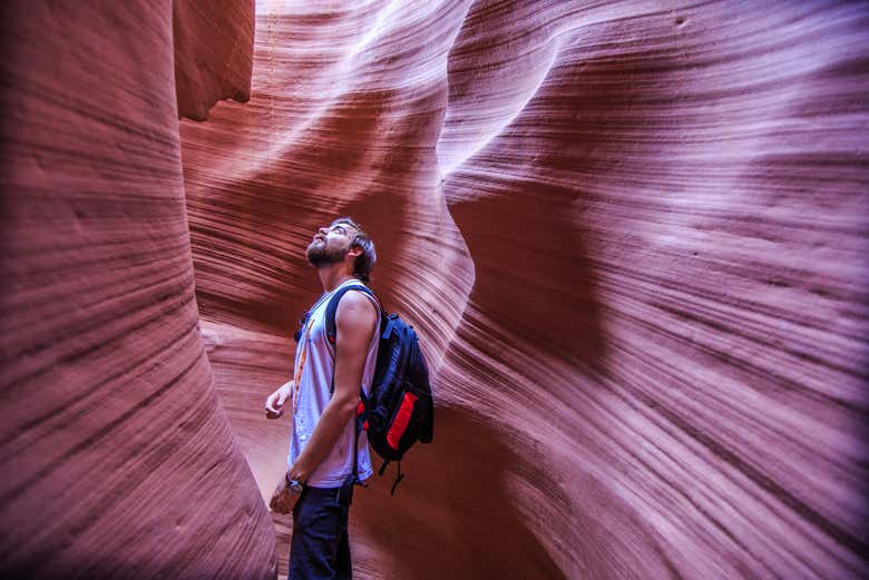 Enjoying the tour of Lower Antelope Canyon