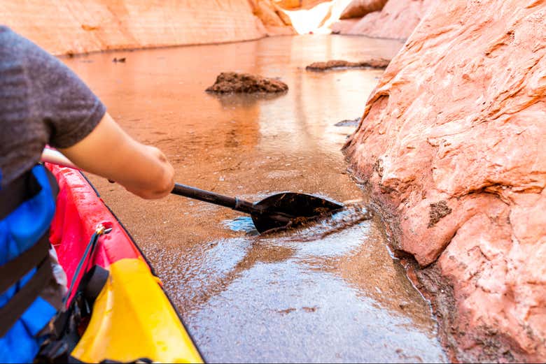 Grab your paddles and kayak on Lake Powell