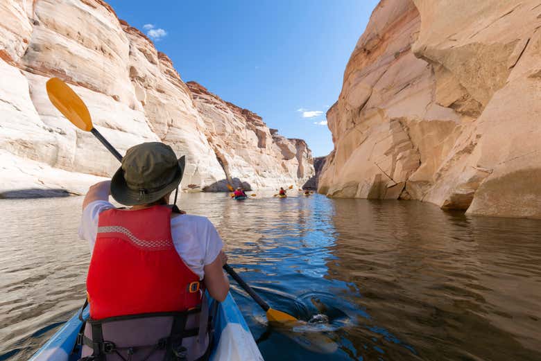 Balade en kayak au cœur d'Antelope Canyon