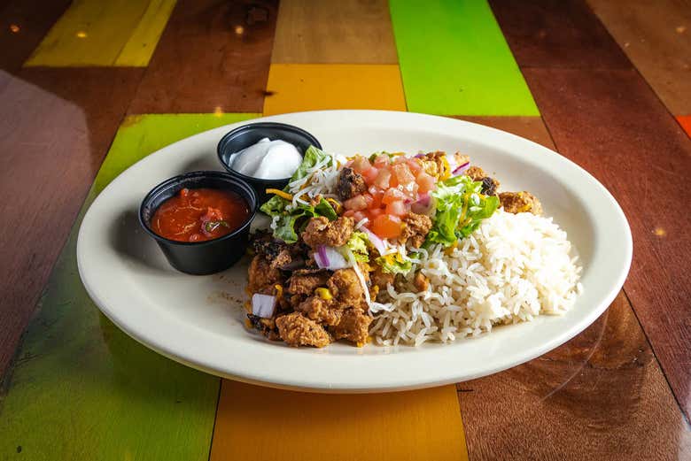 Uno de los platos de la cena