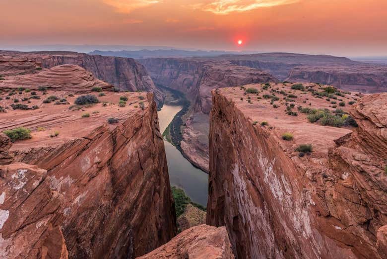 Coucher de soleil sur Horseshoe Bend