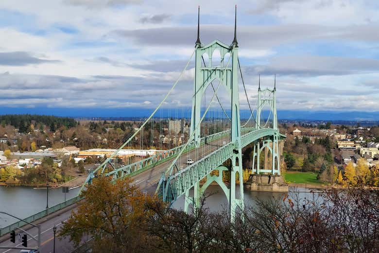 Uno dei molti ponti di Portland