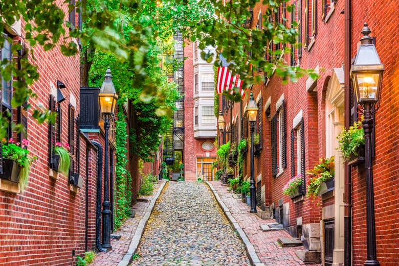 Visit Acorn Street, full of colonial styled houses