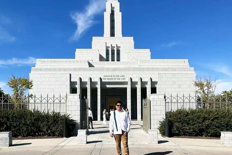 Disfrutando del tour por los templos del valle de Salt Lake City