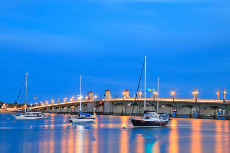 El atardecer sobre el puerto de San Agustín