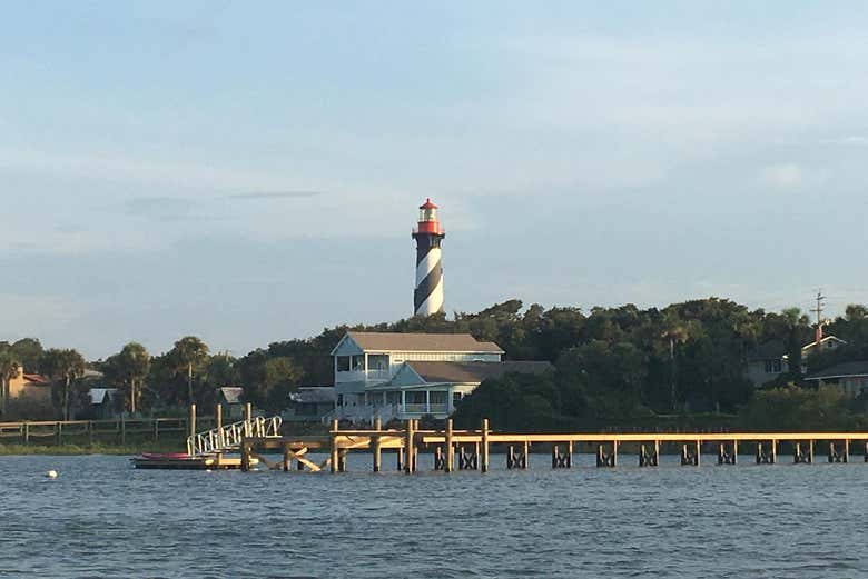 View of the lighthouse from the boat