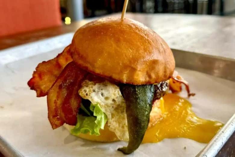 Enjoy a traditional San Antonio hamburger