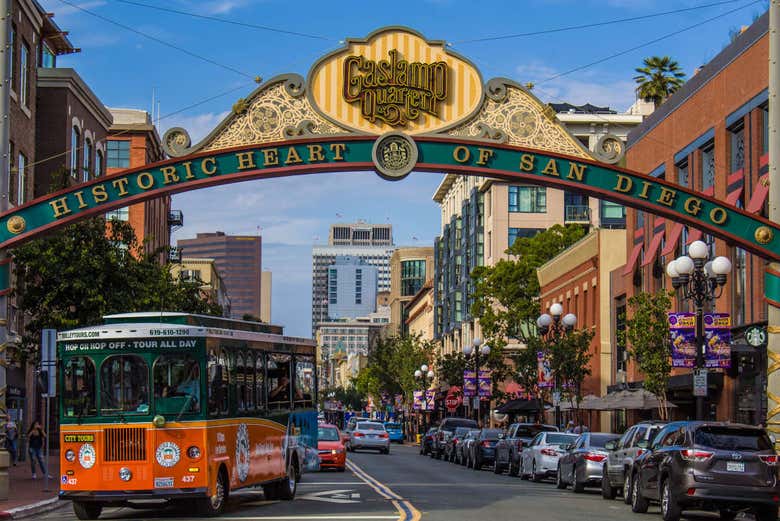 Entrée dans le quartier de Gaslamp