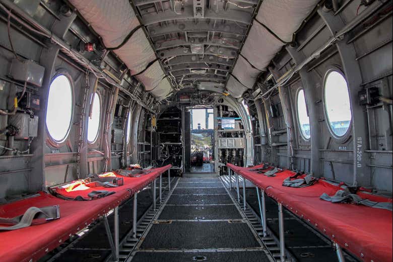 Intérieur de l'hélicoptère