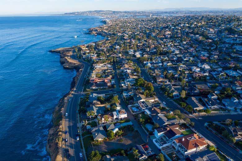 Vue aérienne sur San Diego