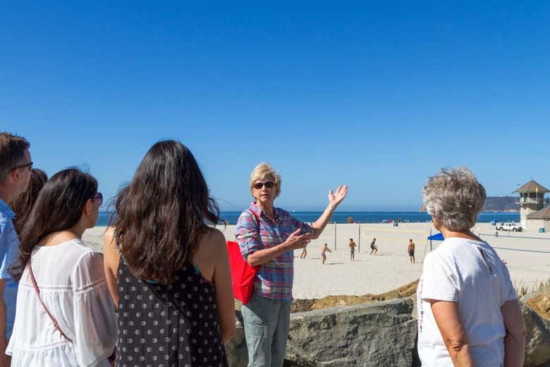 Vue sur la plage de l'île Coronado