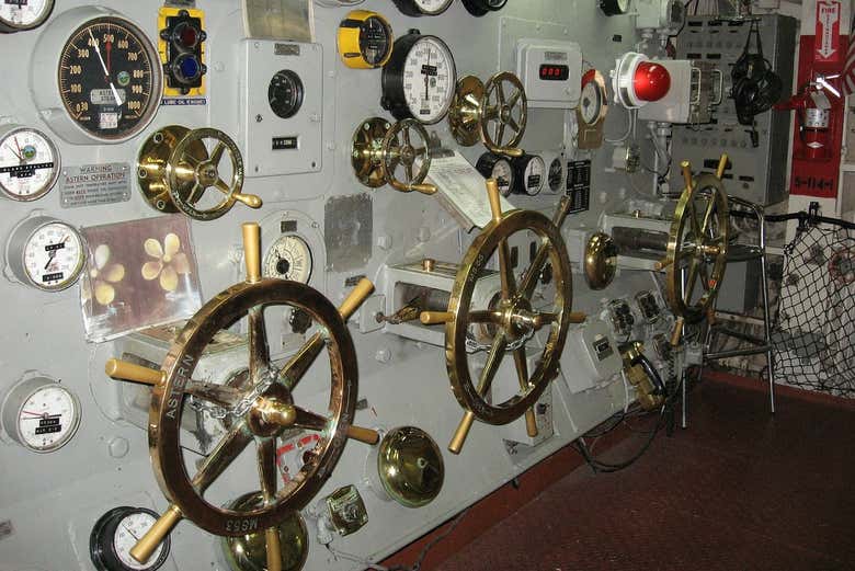 Pendant la visite de l'USS Midway