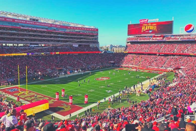 Vista panoramica dello stadio dei San Francisco 49ers