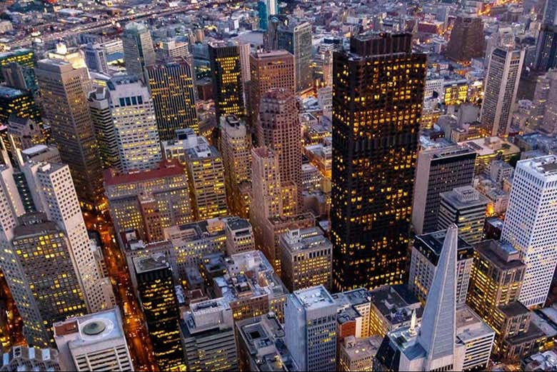 Vista aérea de los rascacielos de San Francisco