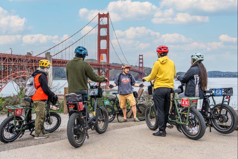 Vélos près du Golden Gate