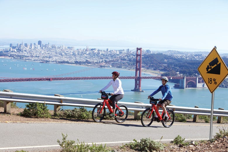 San Francisco in bicicletta
