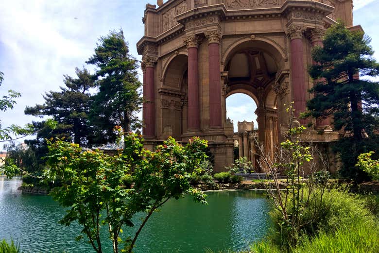 Una de las paradas de la ruta en bicicleta