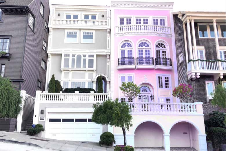Check out the colorful houses