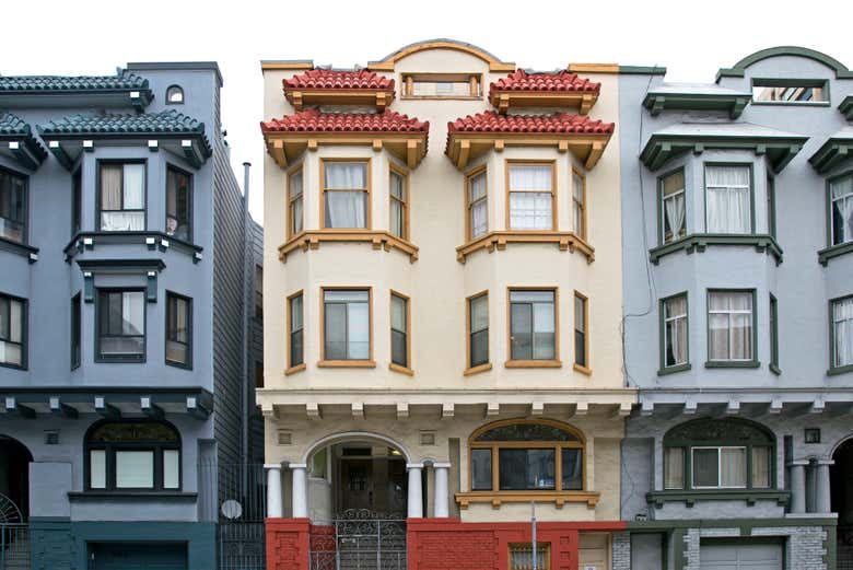 Casa victorianas del barrio de Mission District