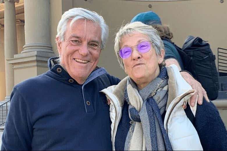 Foto de pareja durante el tour