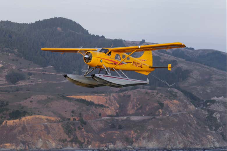 Flying over beautiful landscapes