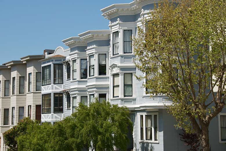 Pass by the houses on Filbert Street