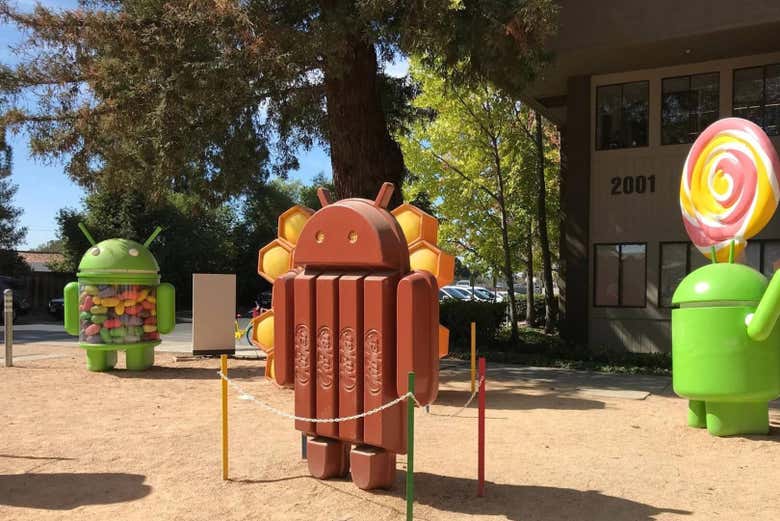 Check out the Android statues on the Google campus