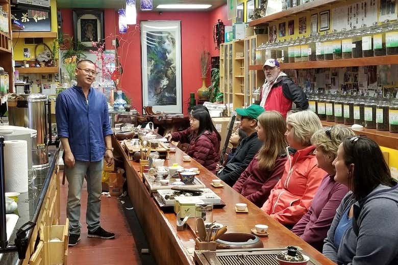 Visitando un restaurante de Chinatown