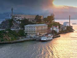 Alcatraz Island at sunset