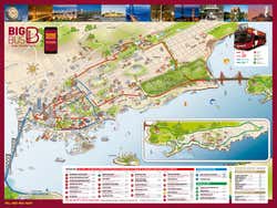 Map of Big Bus route through San Francisco