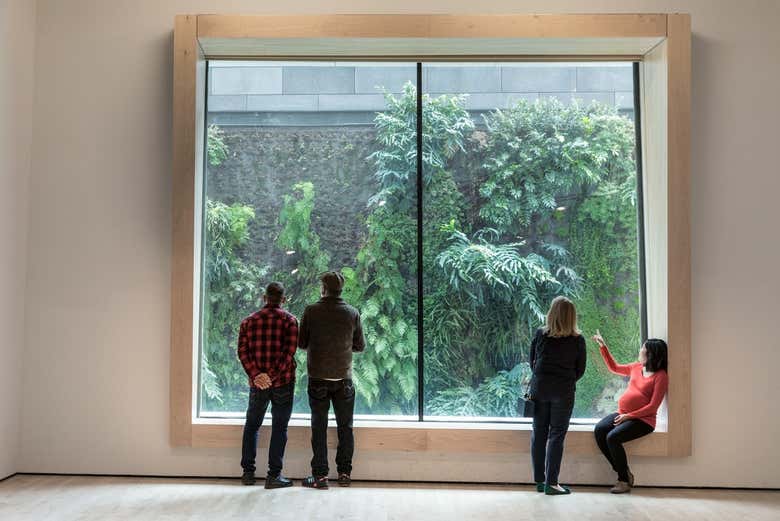 Une des fenêtres du musée d'art moderne de San Francisco