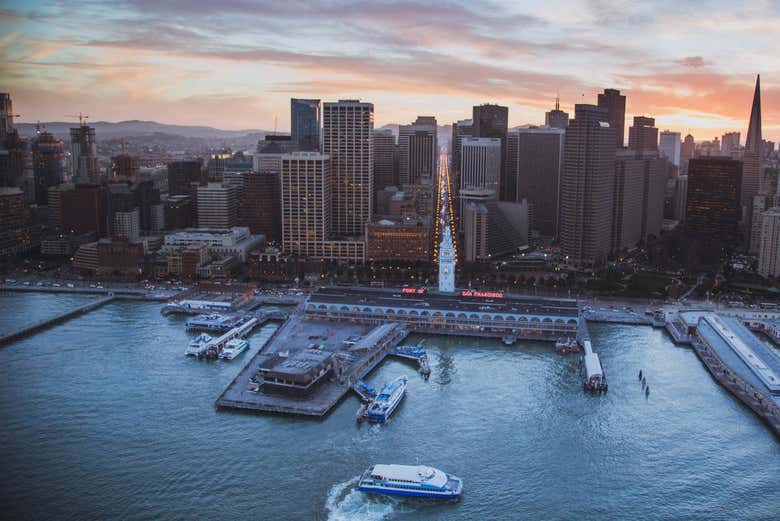 Views of the San Francisco harbour