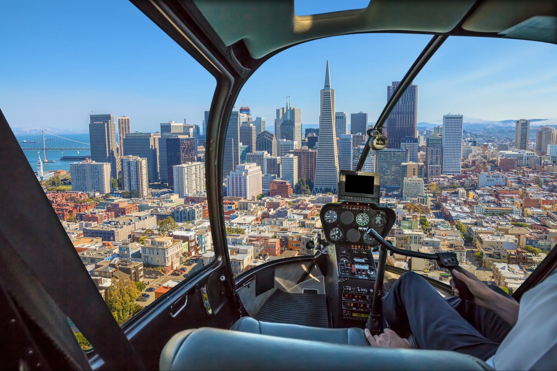 Passeio de helicóptero por São Francisco