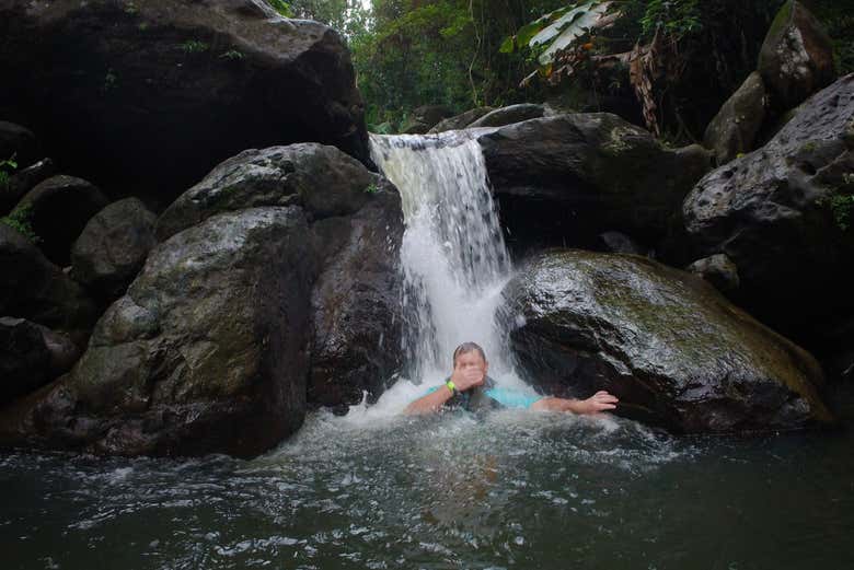 Tomando um banho refrescante