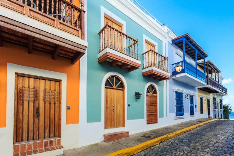 Ruas coloridas do Viejo San Juan