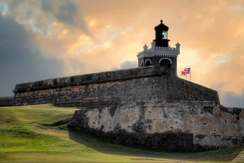 Castelo de San Felipe del Morro ao entardecer