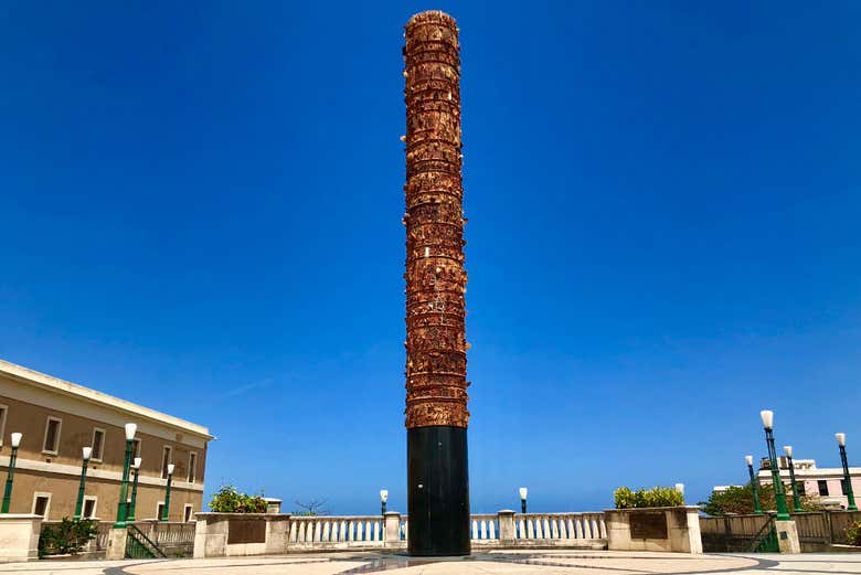 The totem in honour of the Indigenous peoples