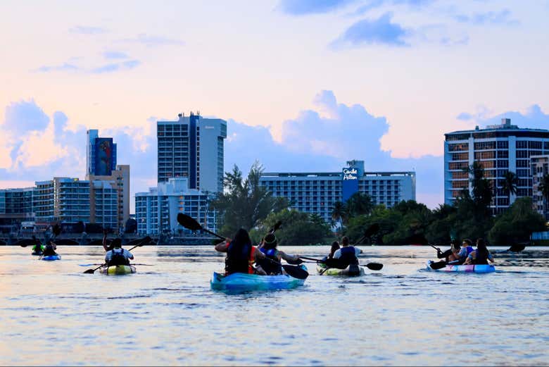 Lagune au coucher de soleil